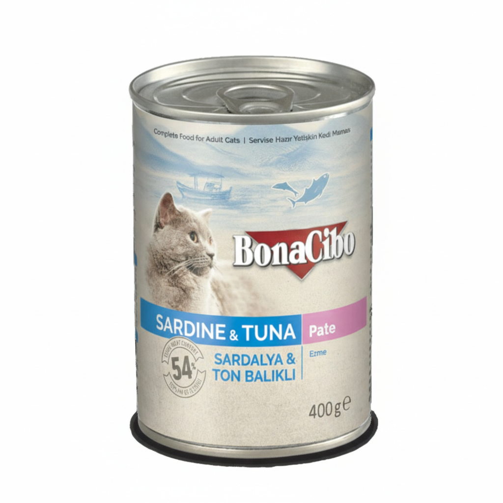 Bonacibo Adult Cat Sardine & Tuna – Pate 400 g Canned