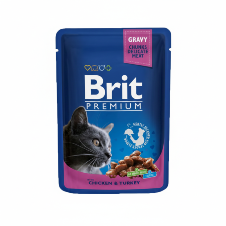 Brit Premium Cat Pouch with Chicken & Turkey