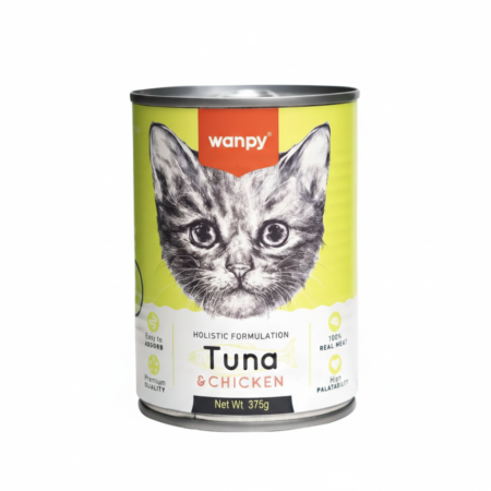 Wanpy Holistic Formulation Cat Can for Kitten – Tuna + Chicken (375g)