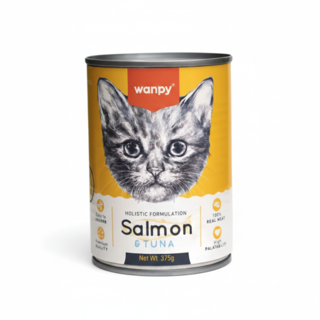 Wanpy Holistic Formulation Cat Can for Kitten – Tuna + Salmon (375g)