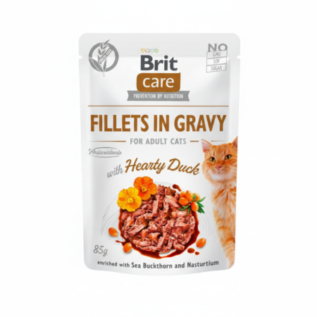 Brit Care Cat Pouch HEARTY DUCK in Gravy