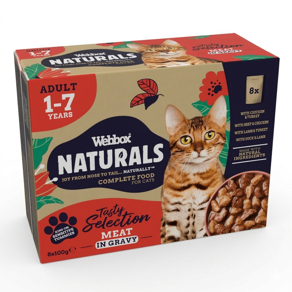 Webbox Naturals Meat in Gravy Wet Cat Food (1 Pouch 100g)